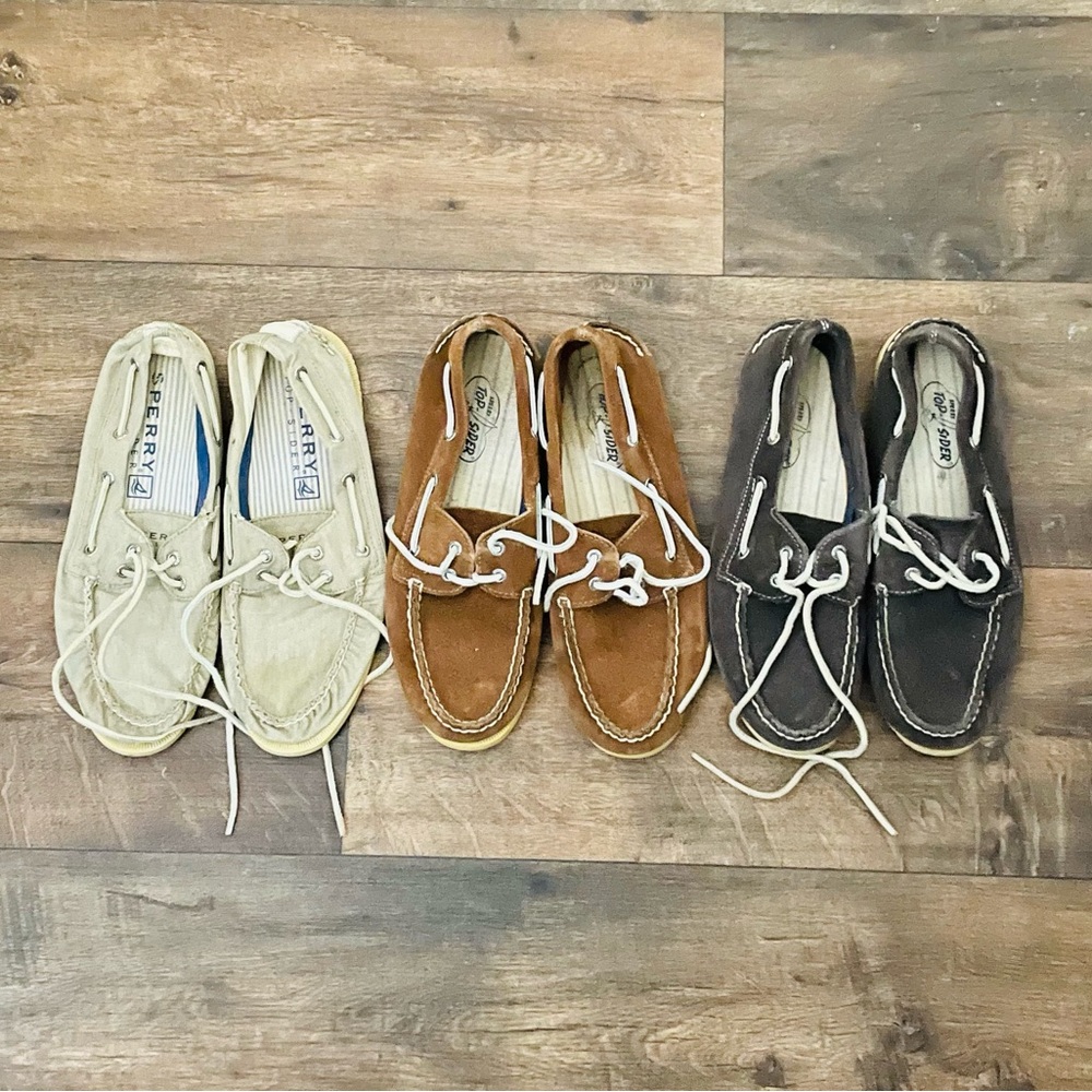 Lot of 3 Sperry Top Sider Boat Shoes